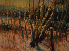 East Fence Line, Painting, Oil on Canvas