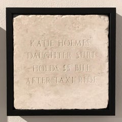 Katie Holmes Daughter Suri Hold $5 Bill After Taxi Ride, Sculpture, Marble