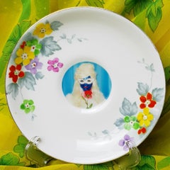 Mae West, Ceramic Plate, Vintage China, Photo Transfer, Signed