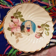 Mae West No 2, Ceramic Plate, Vintage China, Photo Transfer, Signed