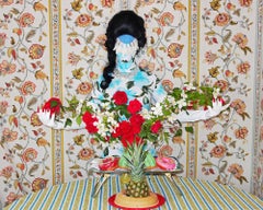 Demure Debutante, Photography, Aluminum Print, Figurative Art, Floral, Signed
