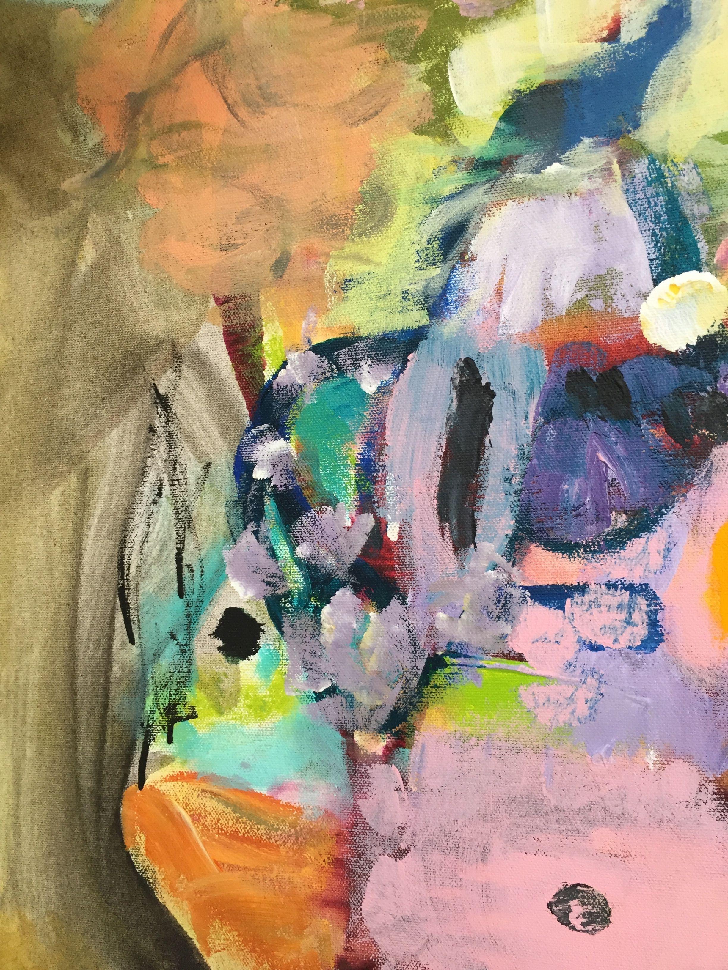 Litwani, peinture, acrylique sur toile - Painting de Christel Haag