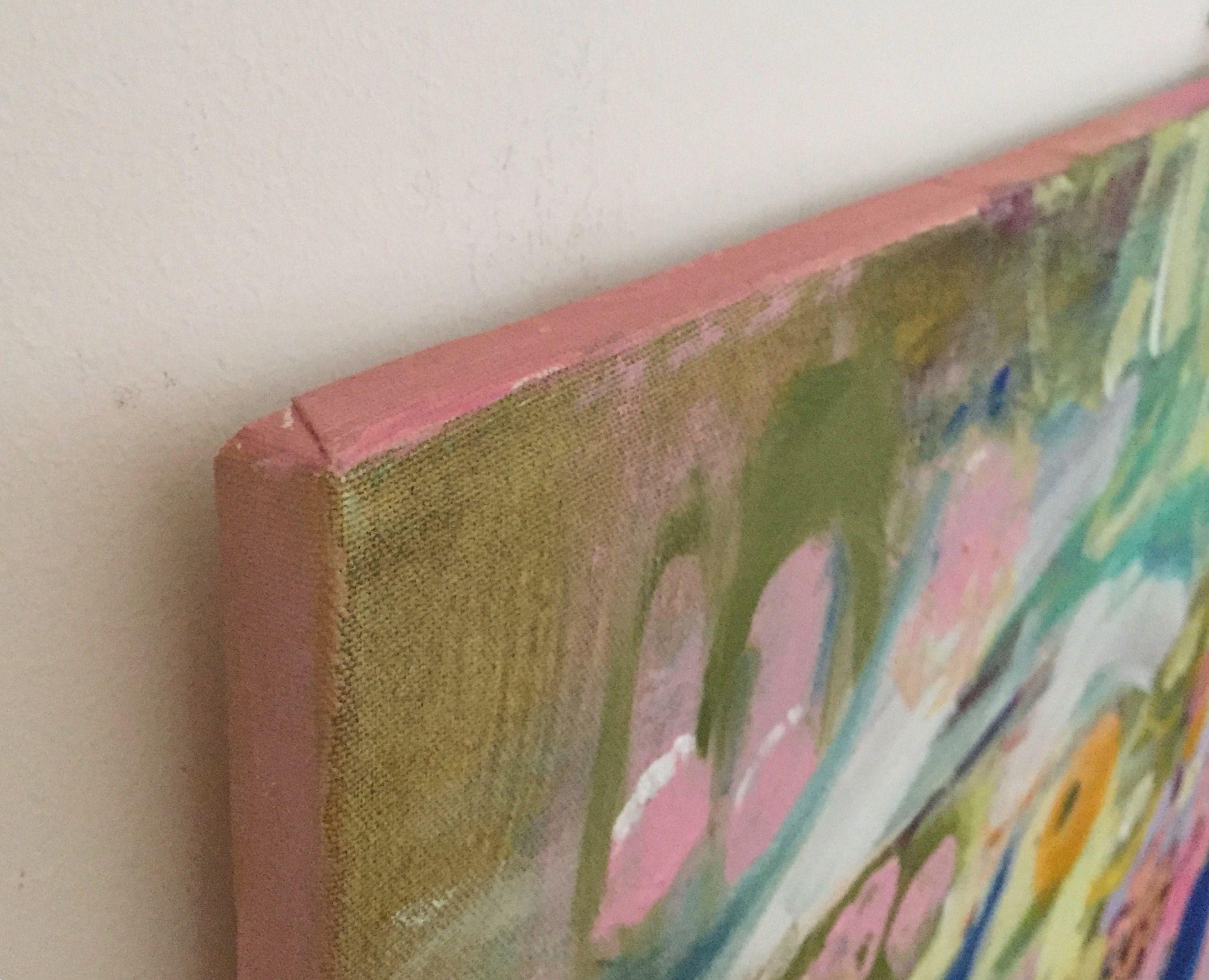 Litwani, peinture, acrylique sur toile - Marron Abstract Painting par Christel Haag