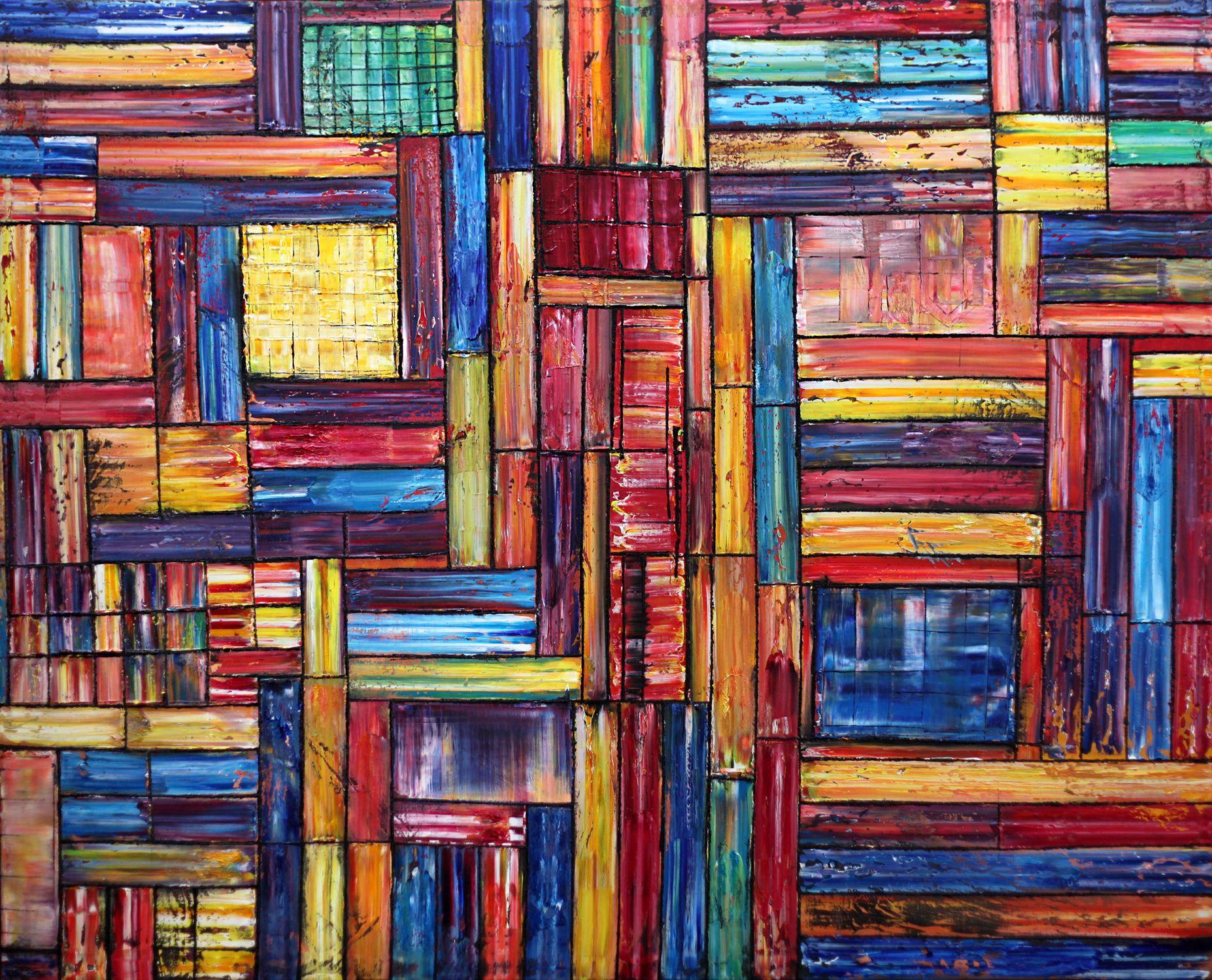 Abstract Painting di Preston M. Smith  - Technicolor!, Pittura, Olio su tela
