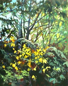 Courtepointe de la forêt tropicale, peinture, acrylique sur toile