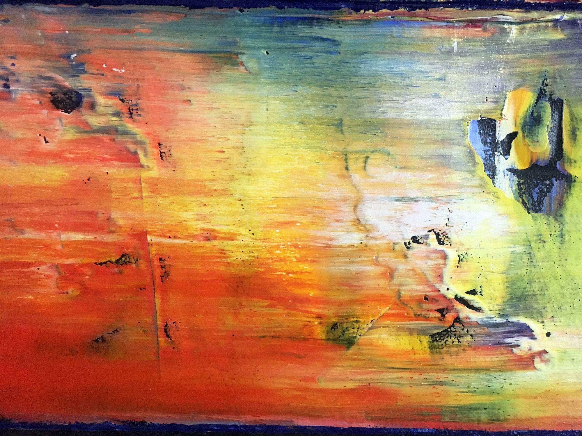 Orgoglio e gioia, Pittura, Olio su tela - Abstract Painting Marrone di Preston M. Smith 