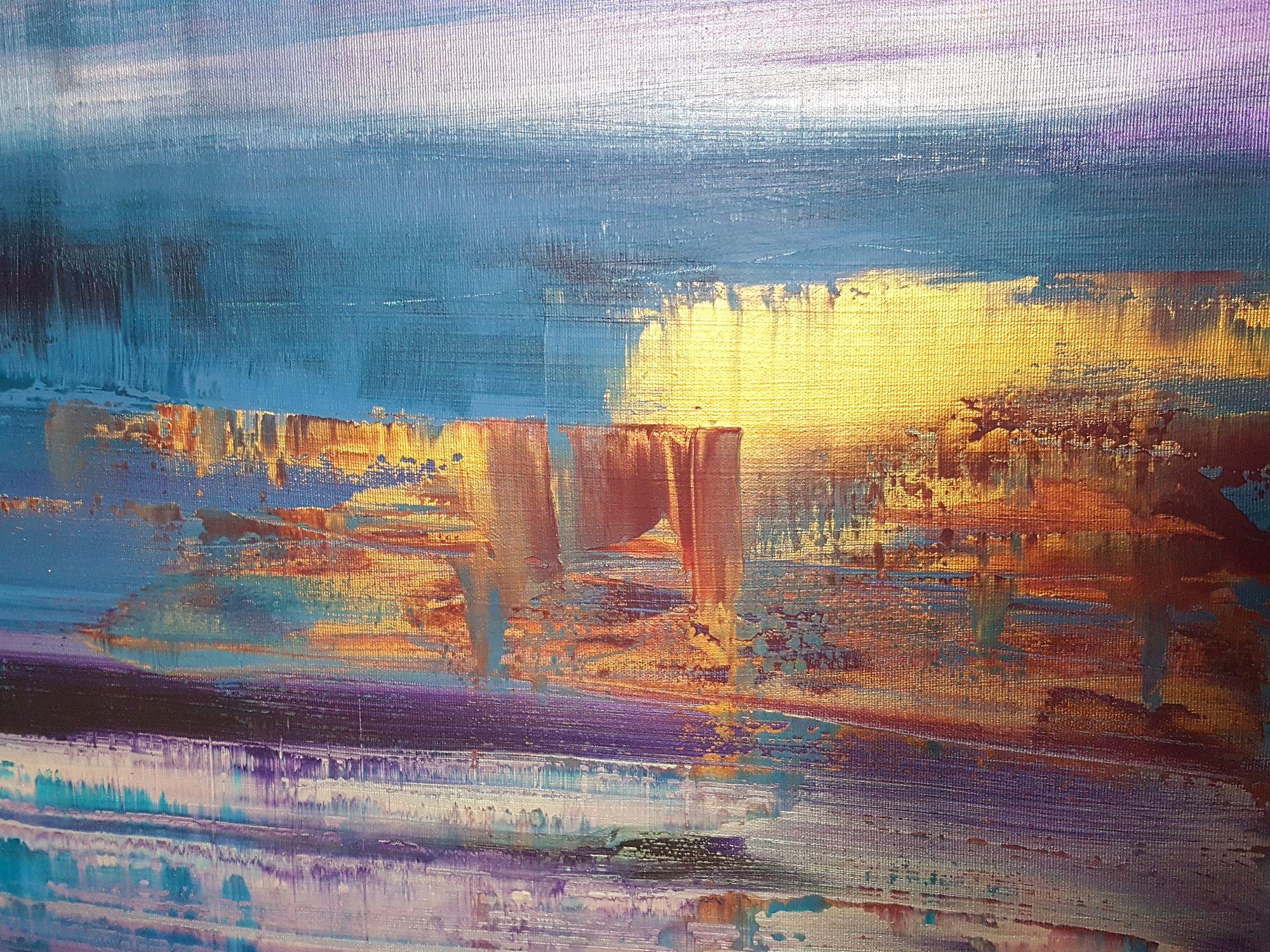 acrylic abstract landscape painting