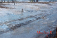 Peinture, huile sur toile, Peinture - Début de neige
