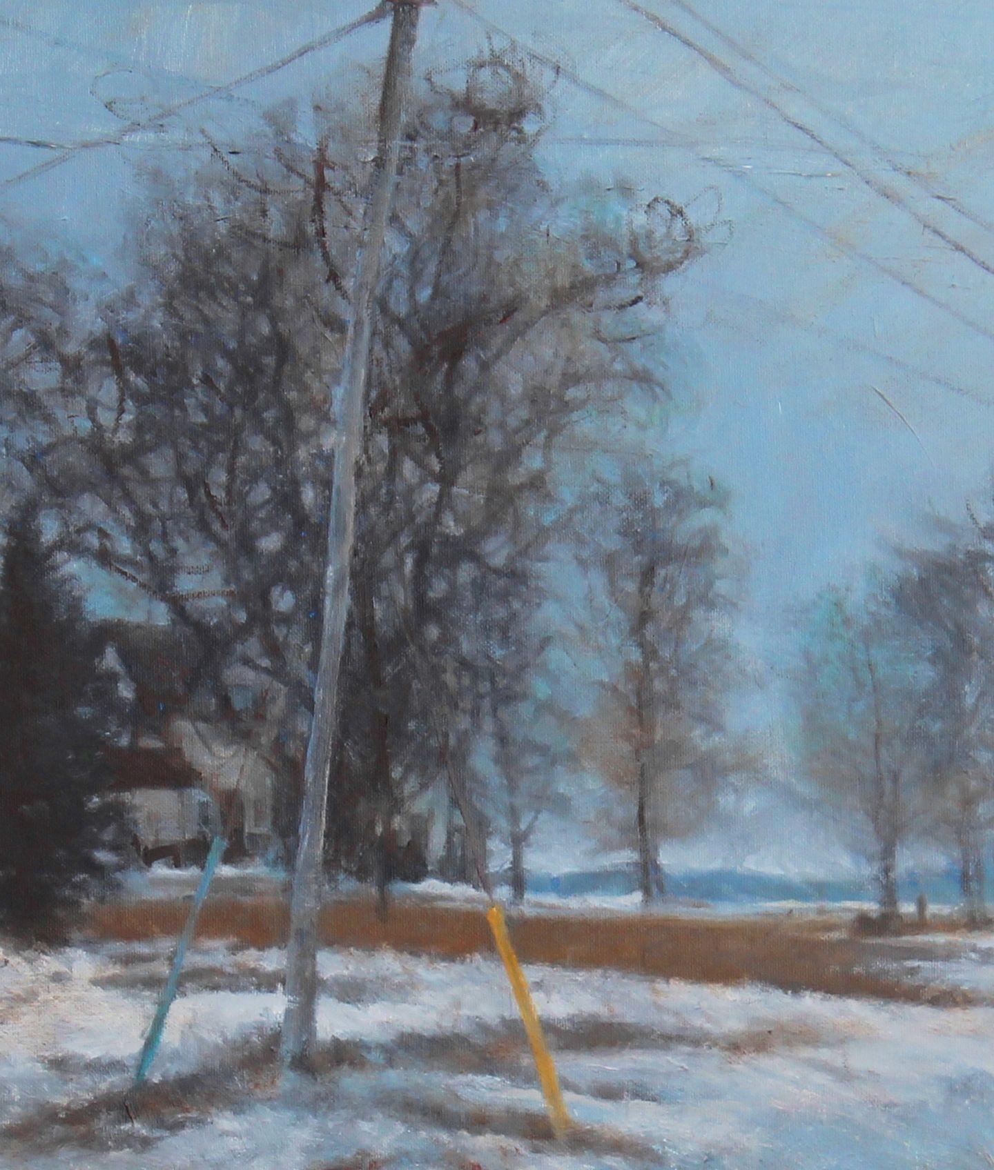 Early Snow, Painting, Oil on Canvas For Sale 1