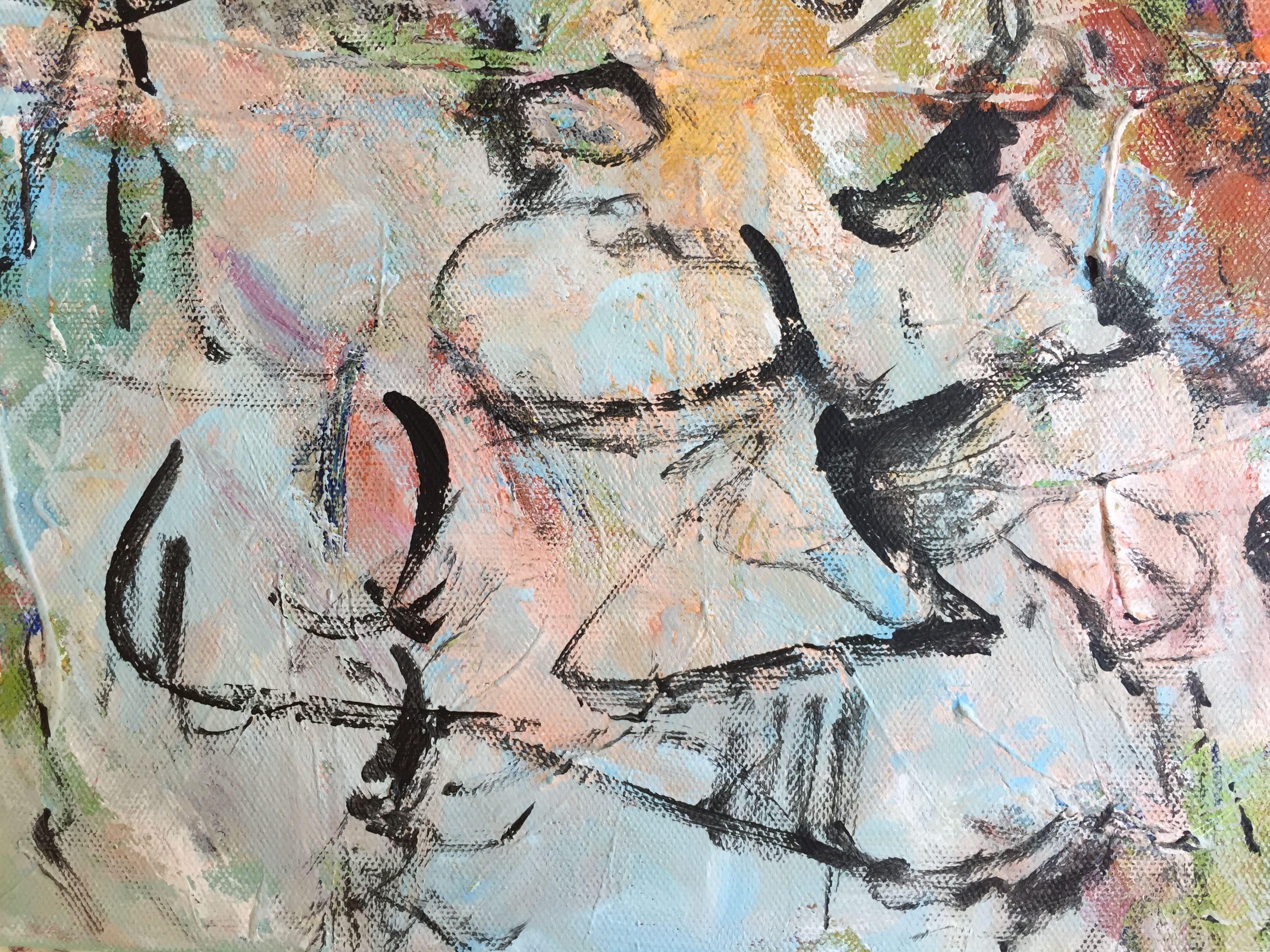 Solo un secondo, Pittura, Acrilico su tela - Painting Astratto di Christel Haag