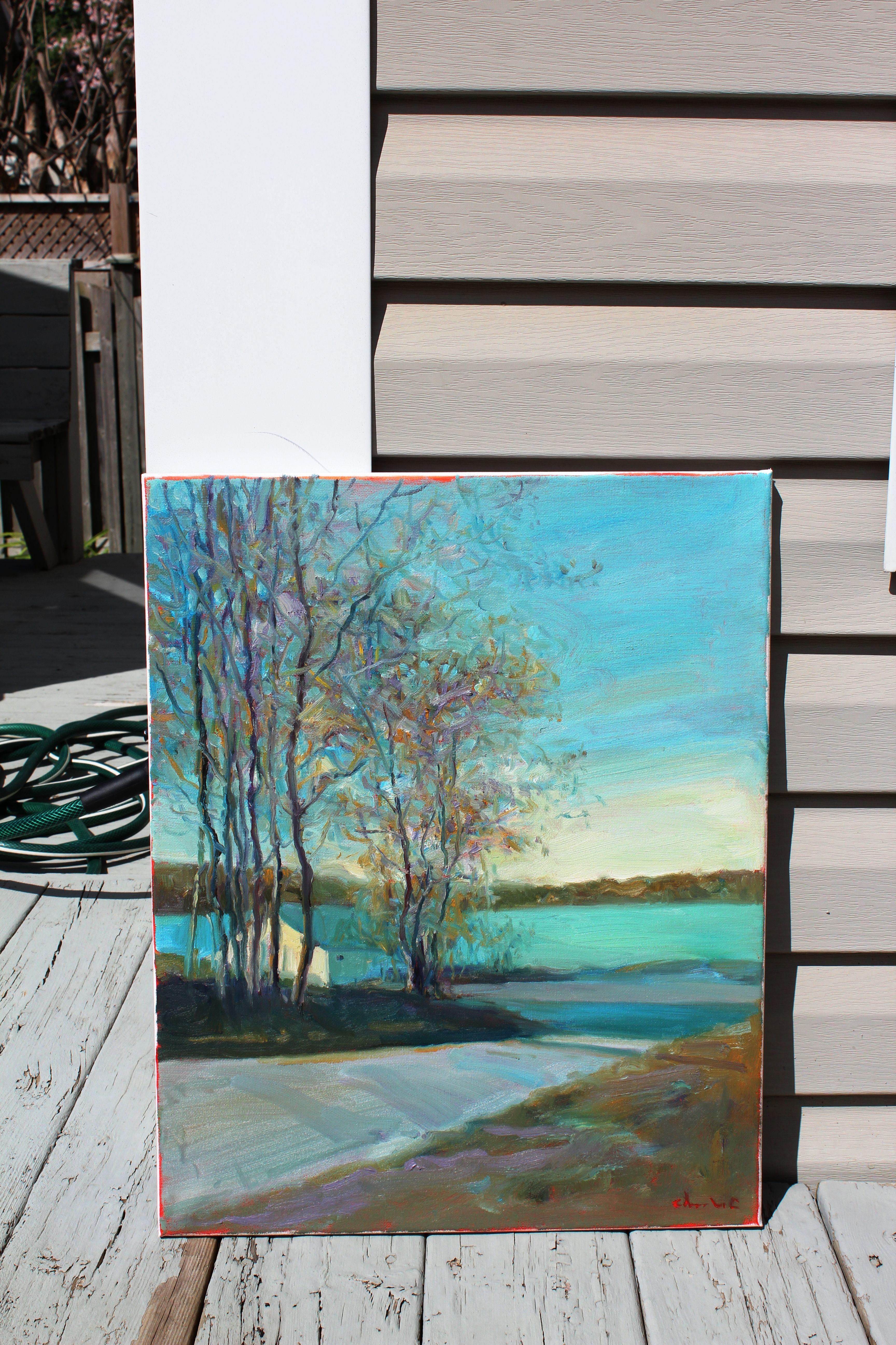 Lago di Scugog, Pittura, Olio su tela - Painting Realismo di Charles Choi