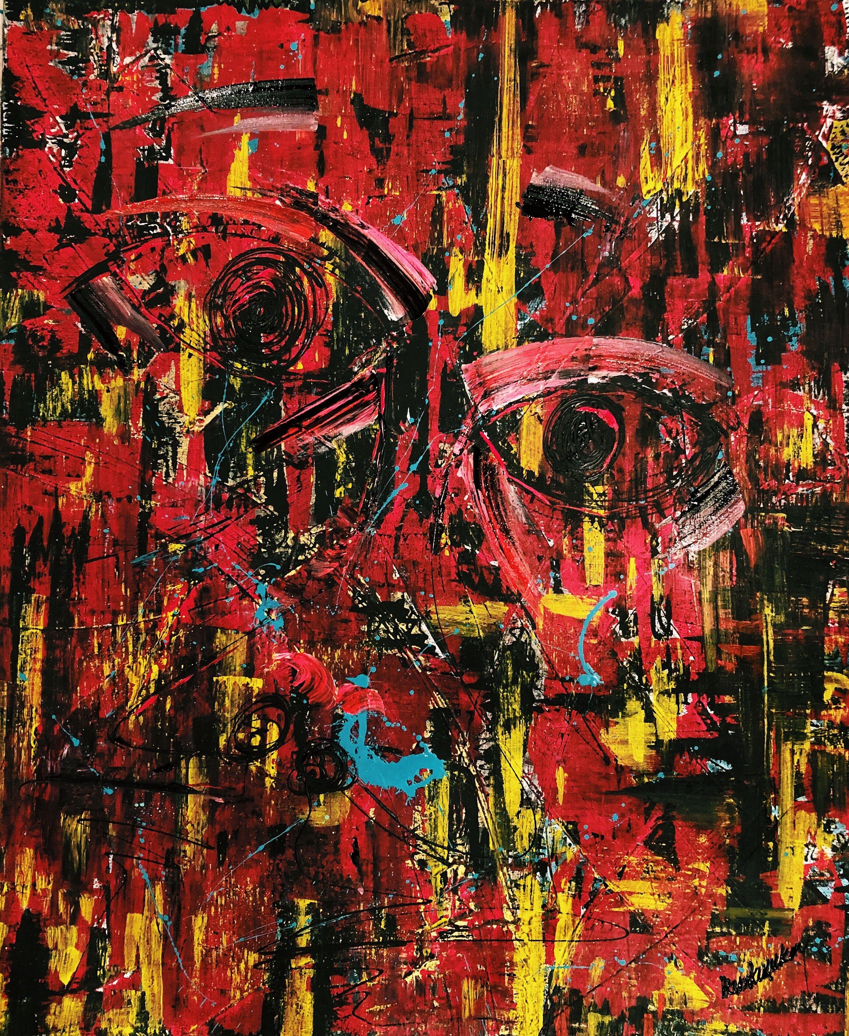 Abstract Painting di Irem Kucukay - Solivagant, Pittura, Acrilico su tela
