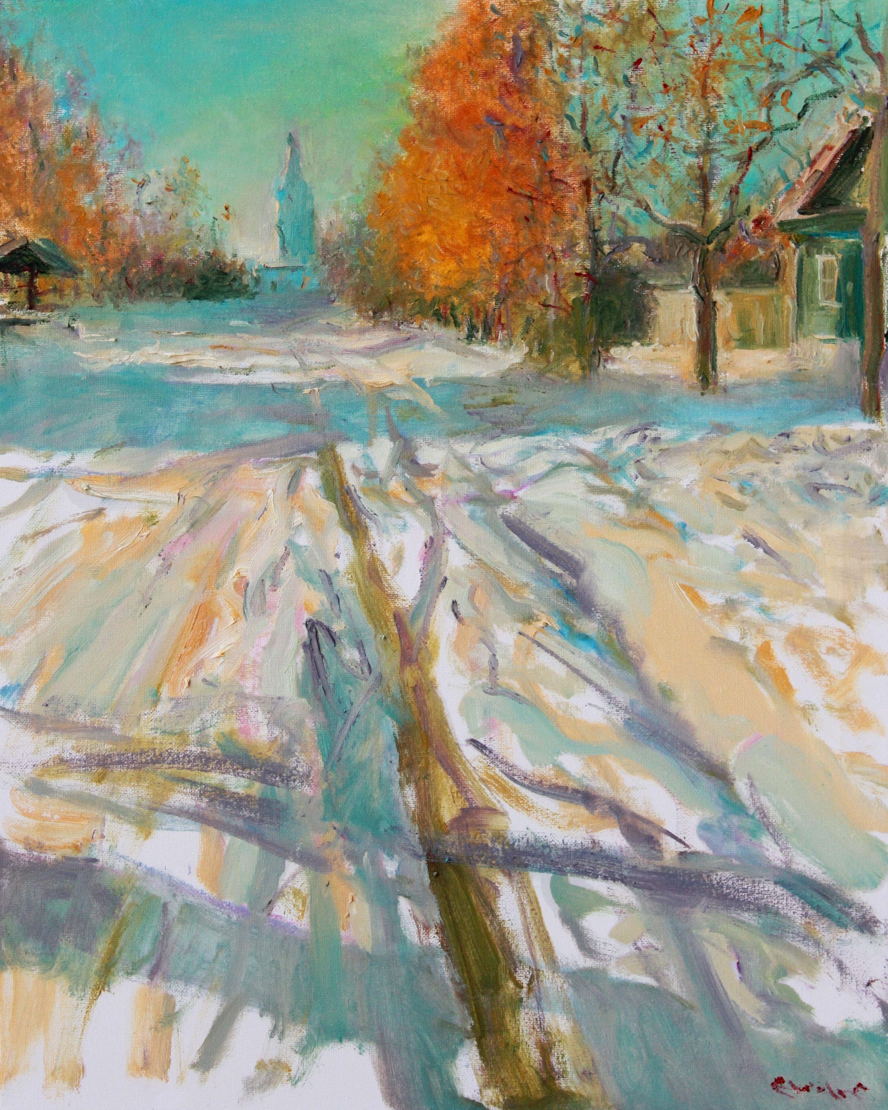 Blanco centelleante, Pintura, Óleo sobre lienzo - Painting de Charles Choi