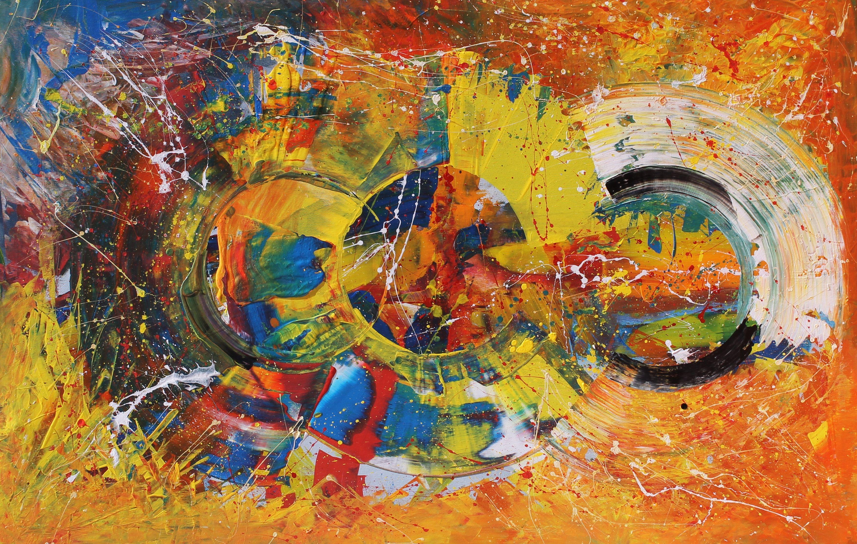 Juan Jose Garay Abstract Painting - God gives the worst battles to his best warriors, Painting, Acrylic on Canvas