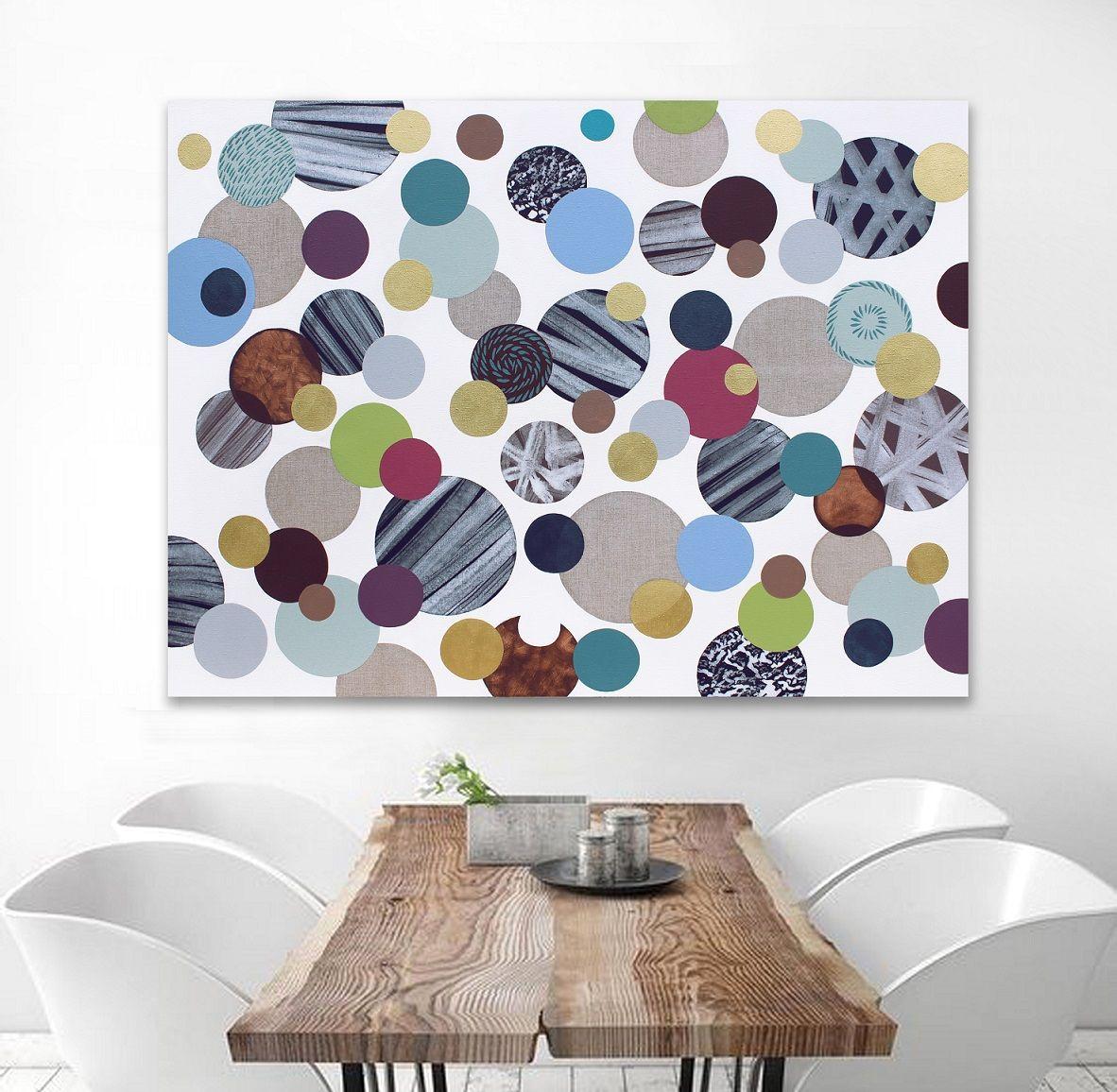 Sólo puntos 10, Pintura, Acrílico sobre lienzo - Painting Contemporáneo de Lucie Jirku