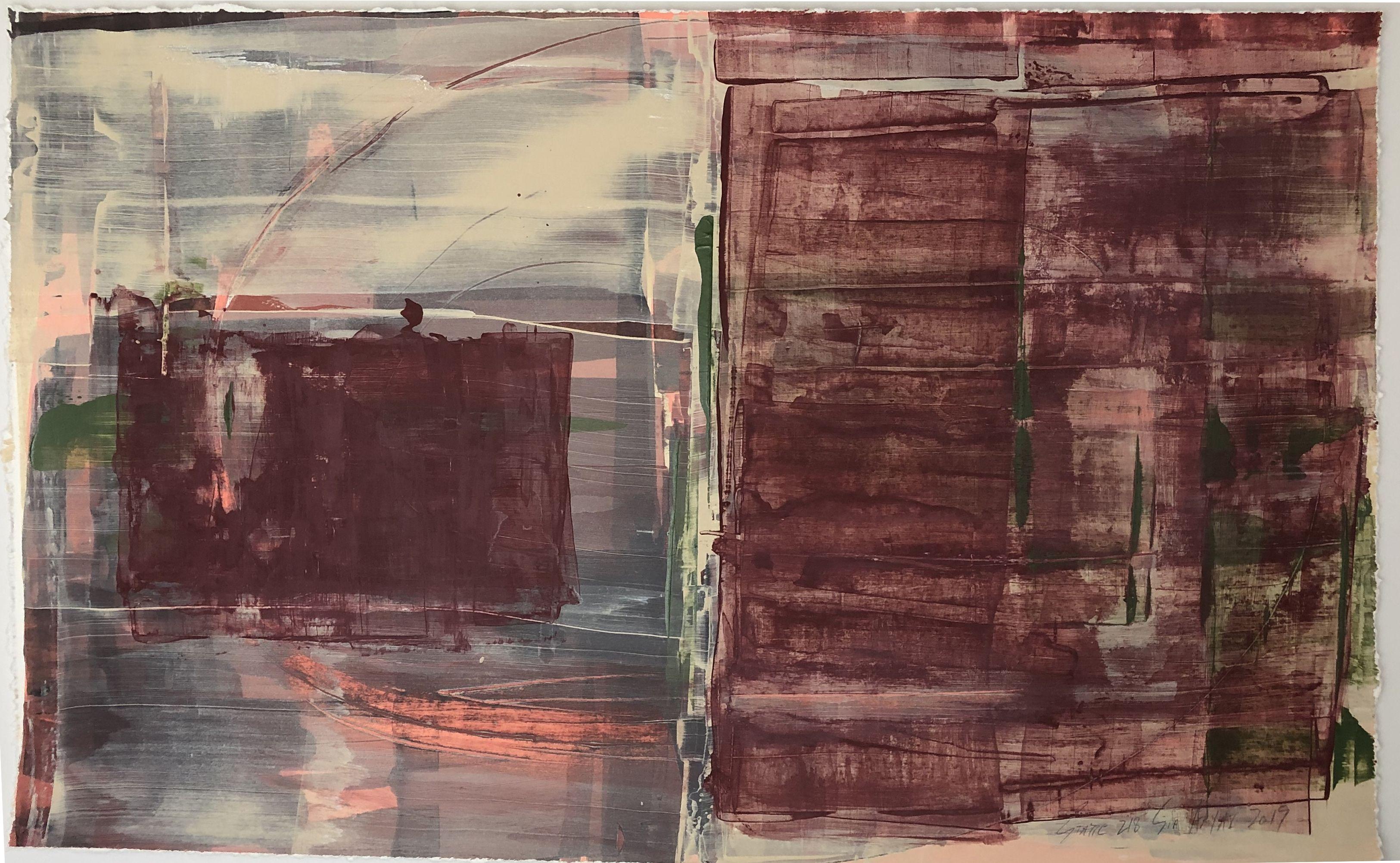 Abstract Painting di Sia Aryai - Statica 218, Pittura, Acrilico su carta