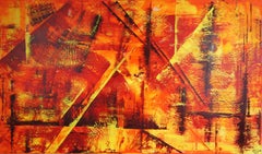 Desert Culture (145 x 85 cm) XXL (58 x 34 inches), Painting, Oil on Canvas