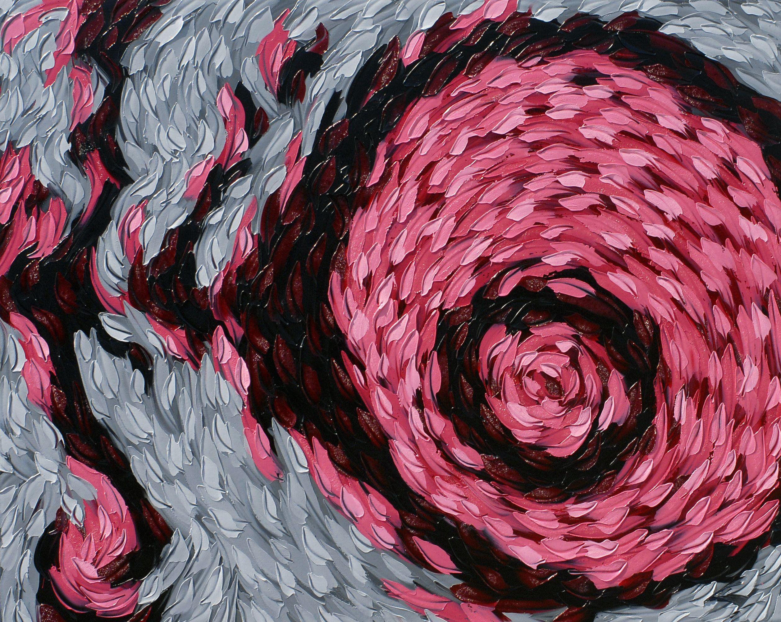 Abstract Painting di Bill Stone - Sciame 5, Pittura, Olio su tela
