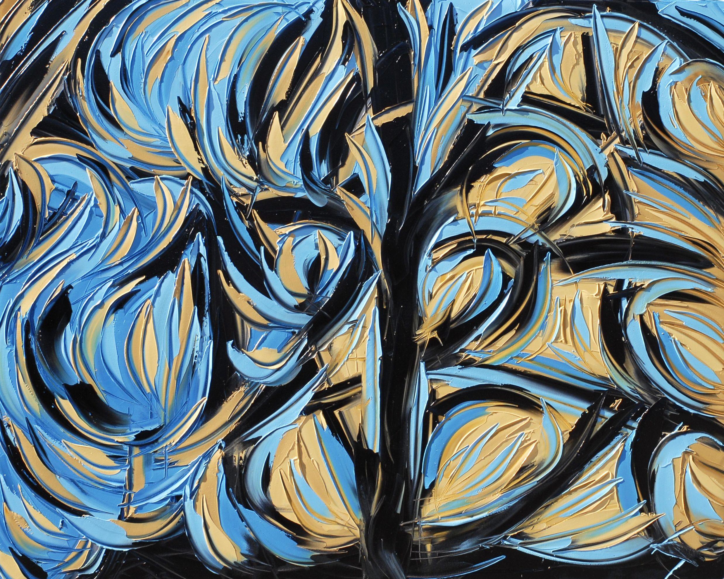 Abstract Painting di Bill Stone - BUILD 2, Pittura, Olio su tela