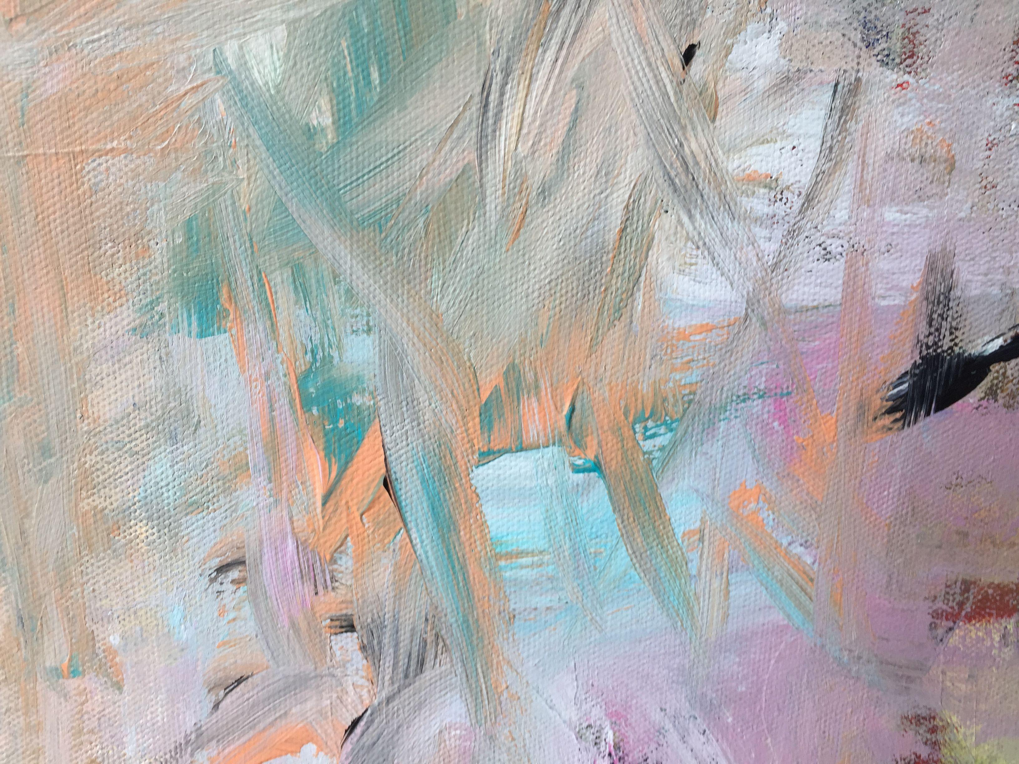 Pequeña Geisha, Pintura, Acrílico sobre lienzo - Painting Contemporáneo de Christel Haag