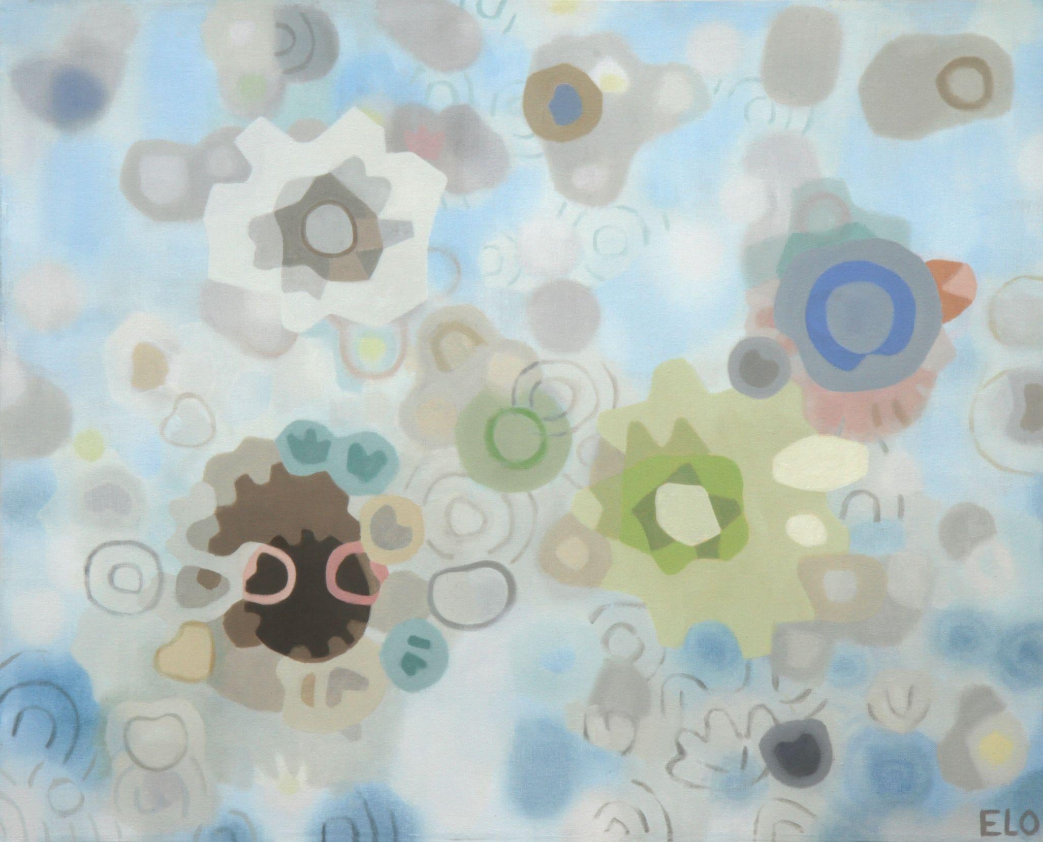 Aggregato/Disintegrato, Pittura, Olio su tela - Painting di Elohim Sanchez