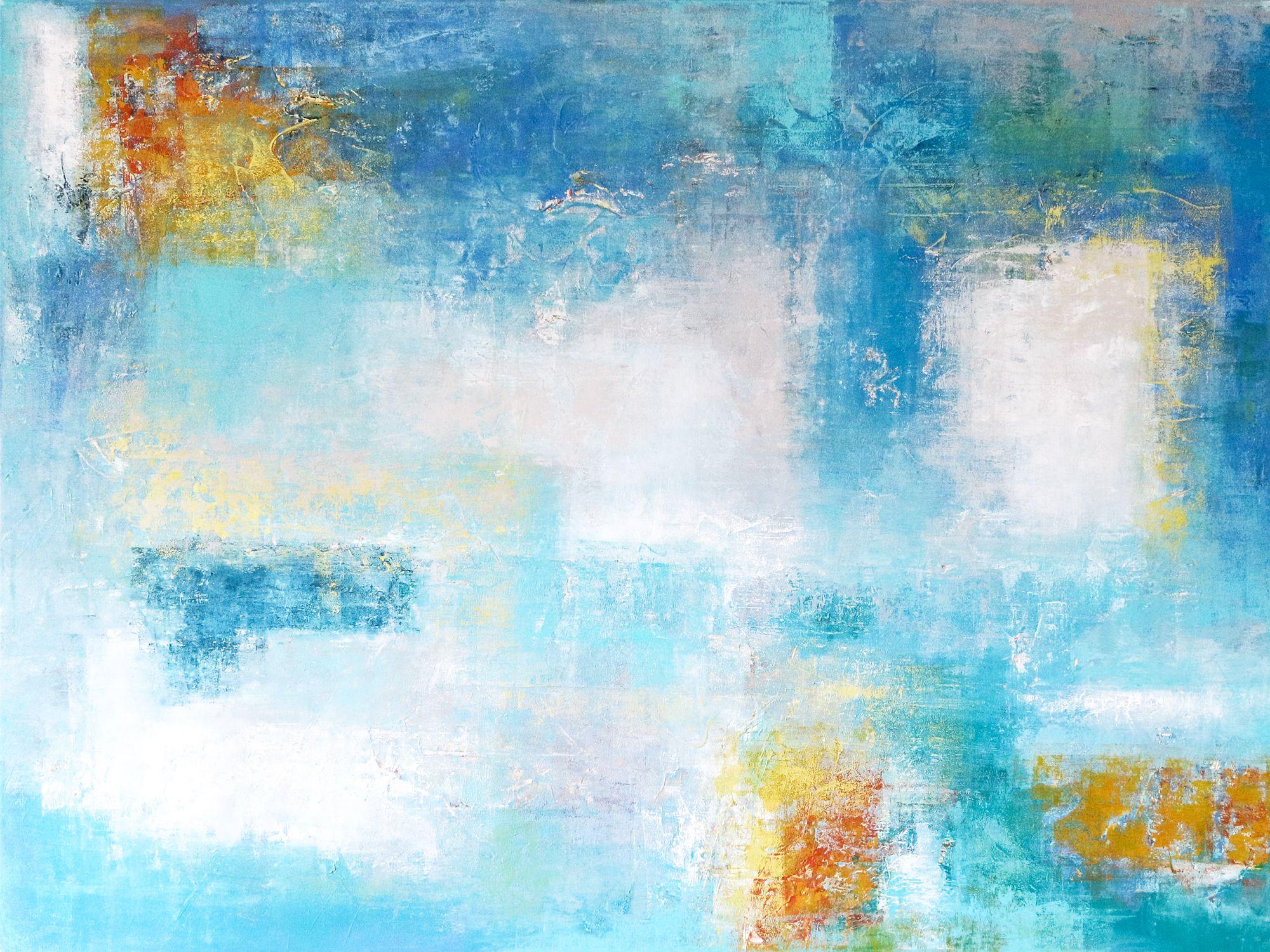 Hyunah Kim Abstract Painting - Misty, Painting, Acrylic on Canvas