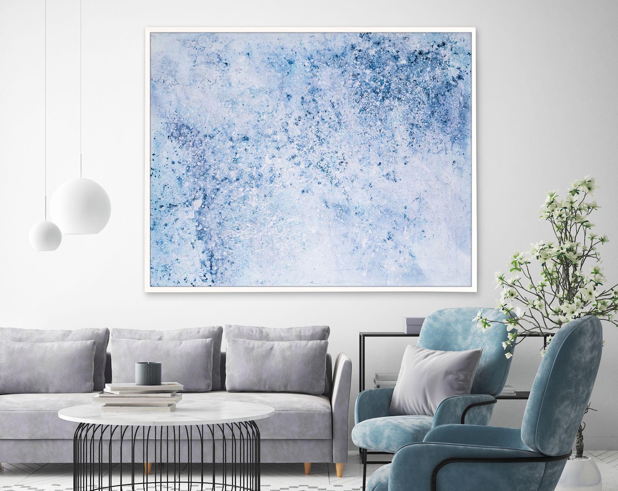 Milky way, Painting, Acrylic on Canvas - Blue Abstract Painting by Hyunah Kim