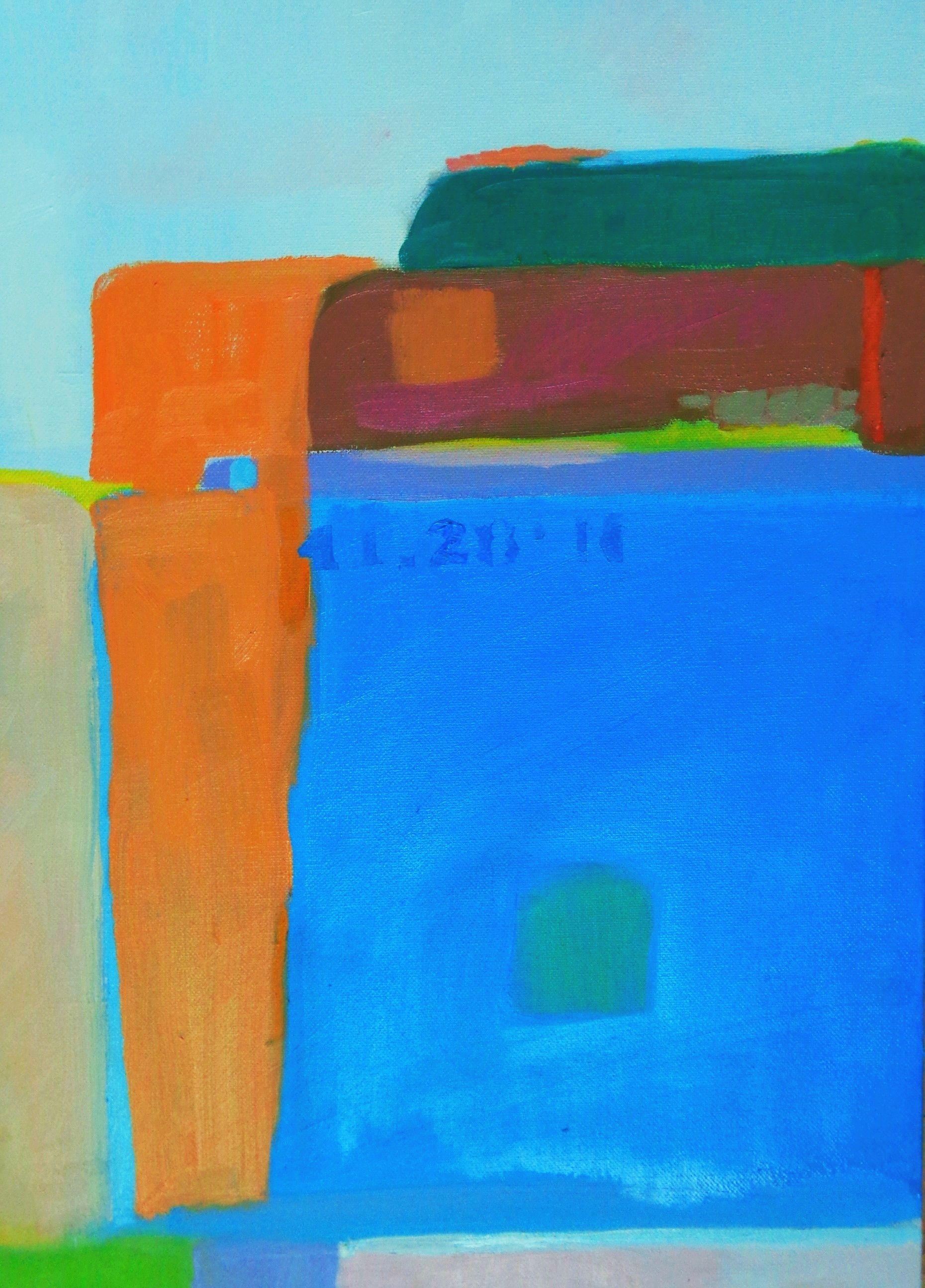 Ritorno all'isola, Pittura, Olio su tela - Painting Astratto di Gayle Fitzpatrick
