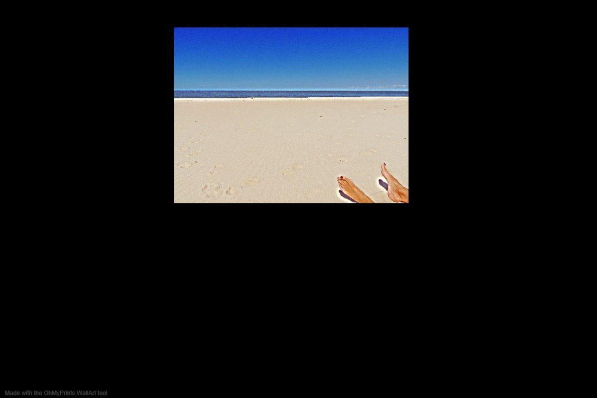 On the beach showing tranquility of nature captured by CMPB-technique - Original photograph face-mounted behind 2 mm acrylic glass which gives the image extra depth and excellent protection from UV light. On the back a thin Dibond plate is mounted