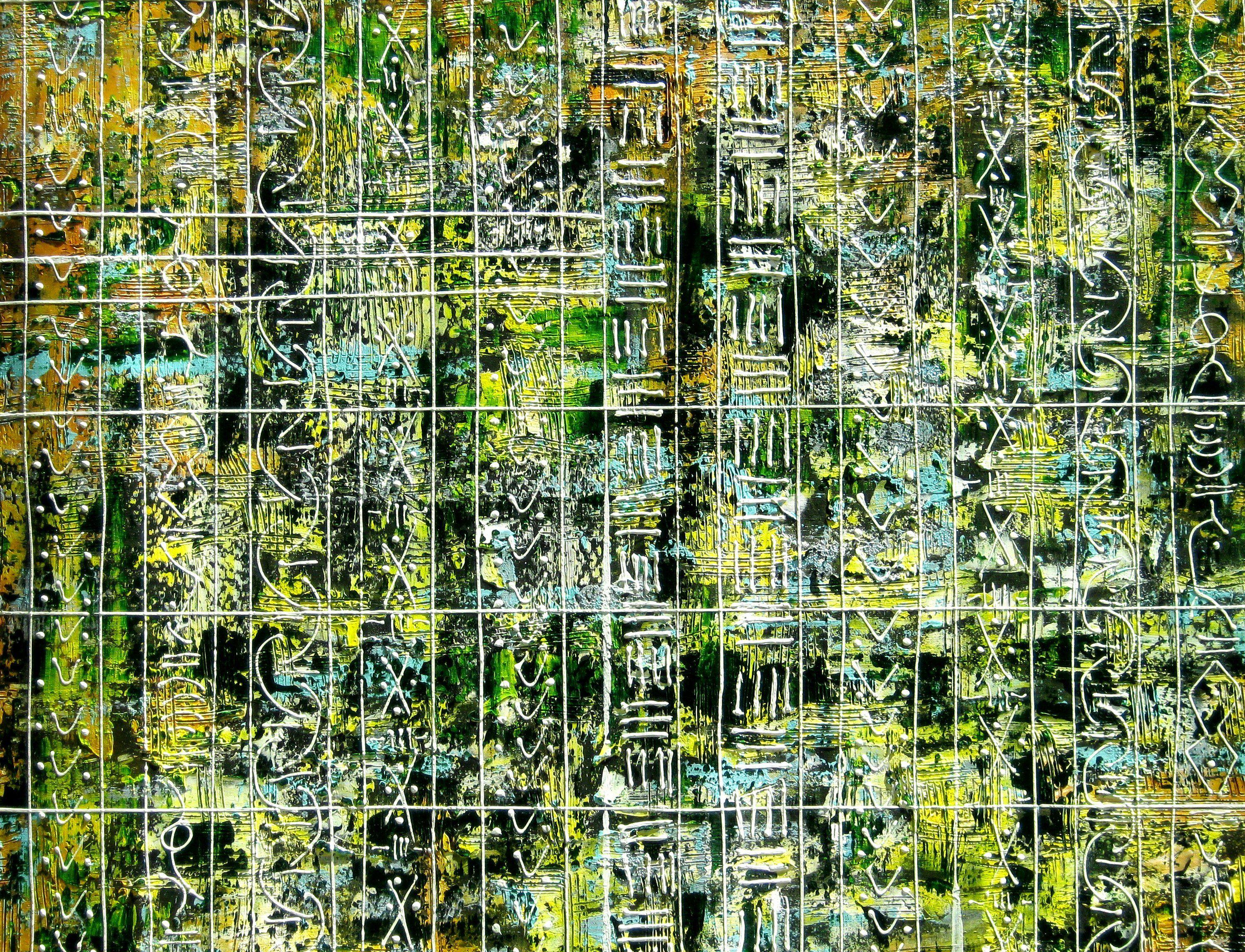 Green and Yellow, Painting, Acrylic on Canvas 1
