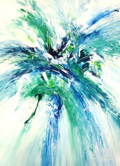 Green And Blue Imagination M 1, Painting, Acrylic on Canvas