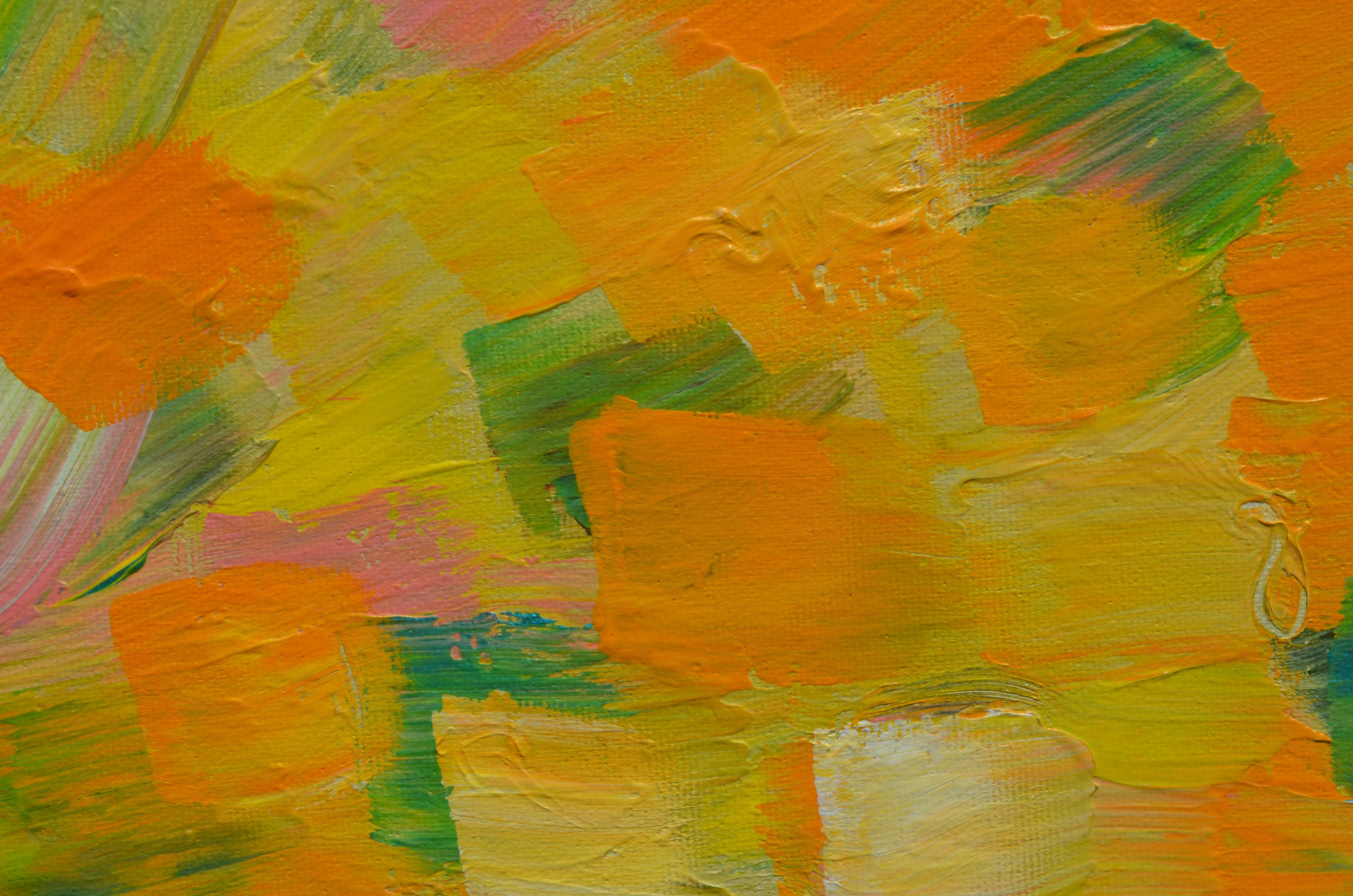 Papaya, Pintura, Acrílico sobre lienzo - Painting de Sara Gardner