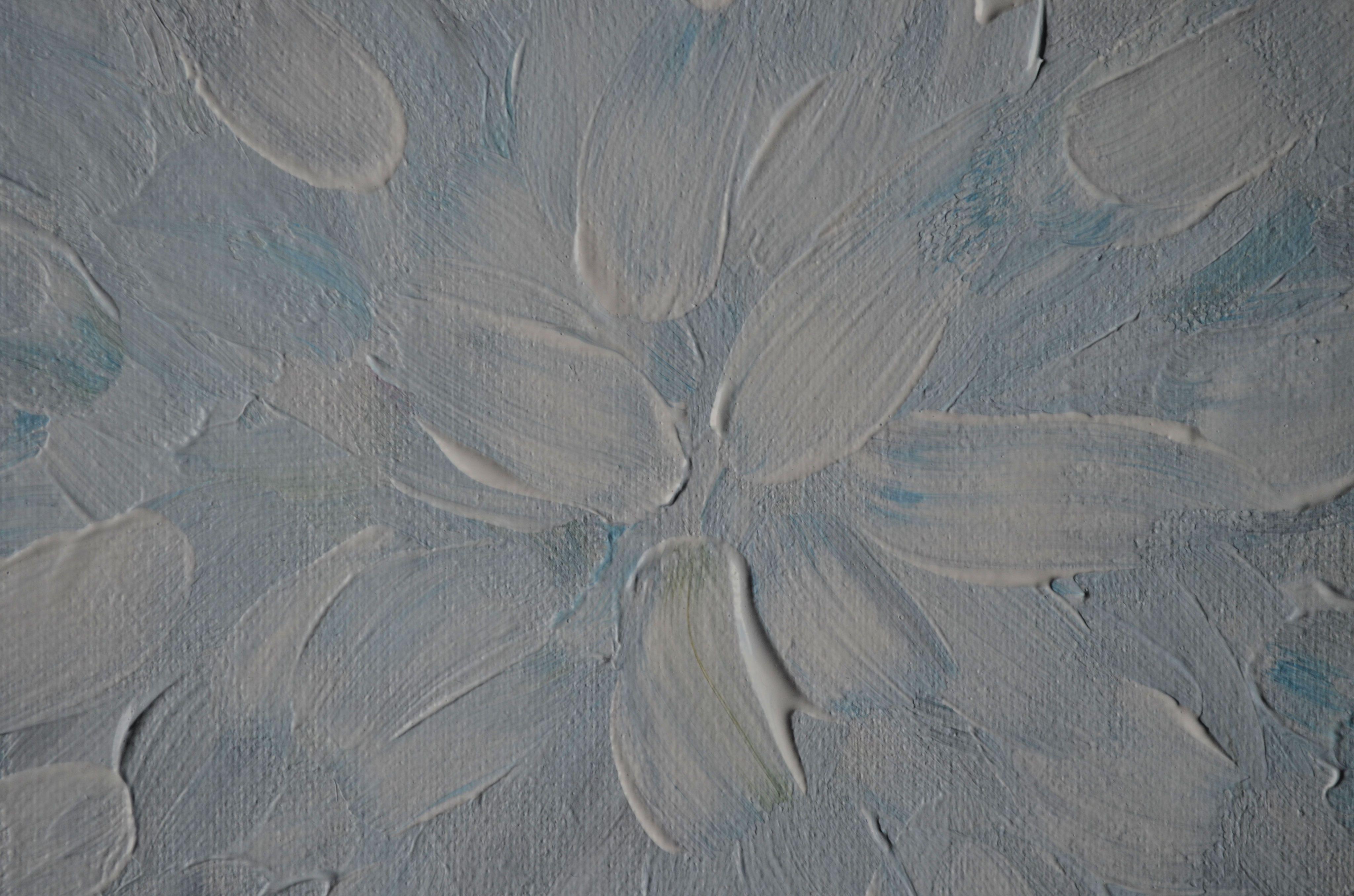 Quiet, Painting, Acrylic on Canvas - Gray Abstract Painting by Sara Gardner