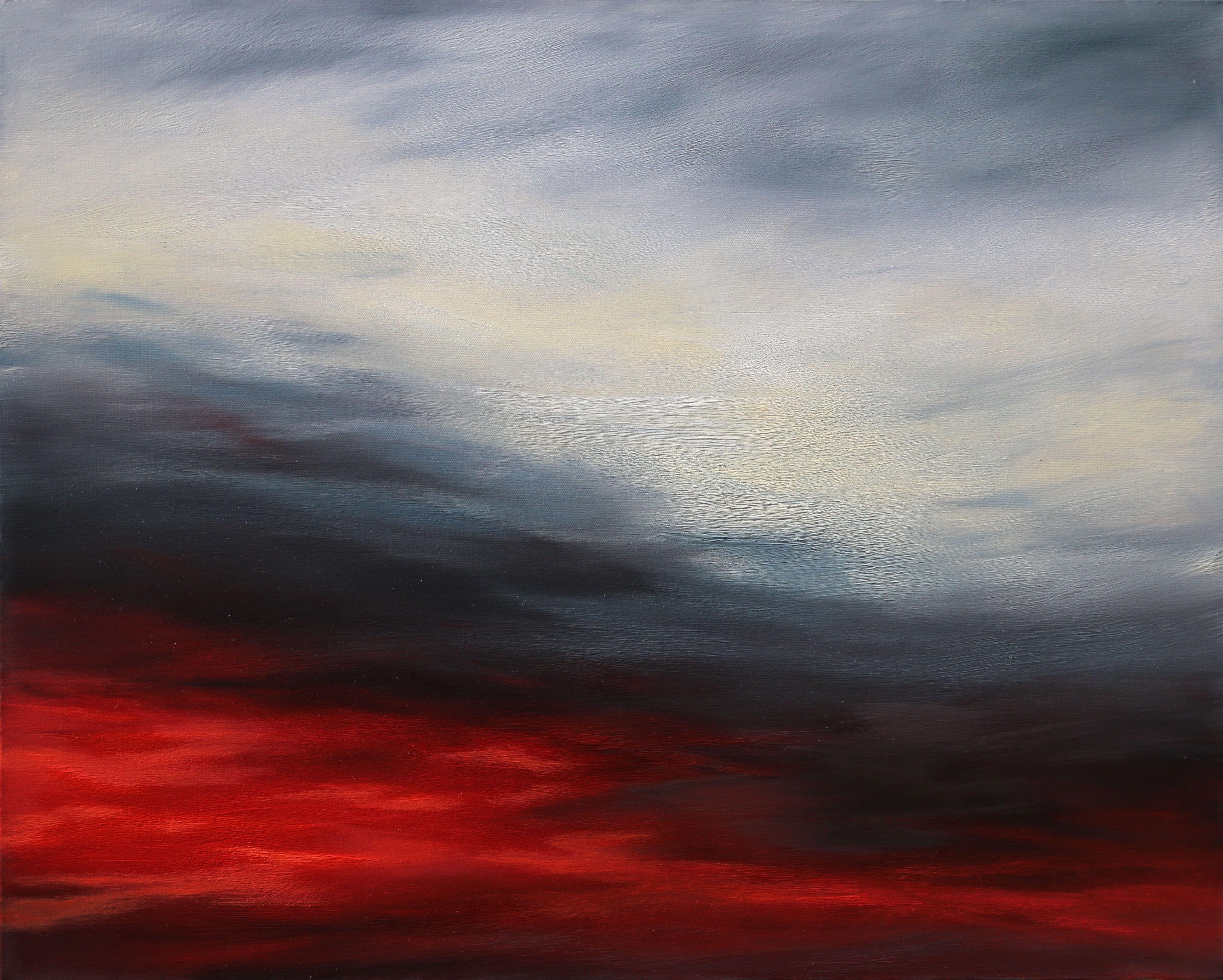 Abstract Painting di Sheryl Tempchin - Strange Weather, Pittura, Olio su tela