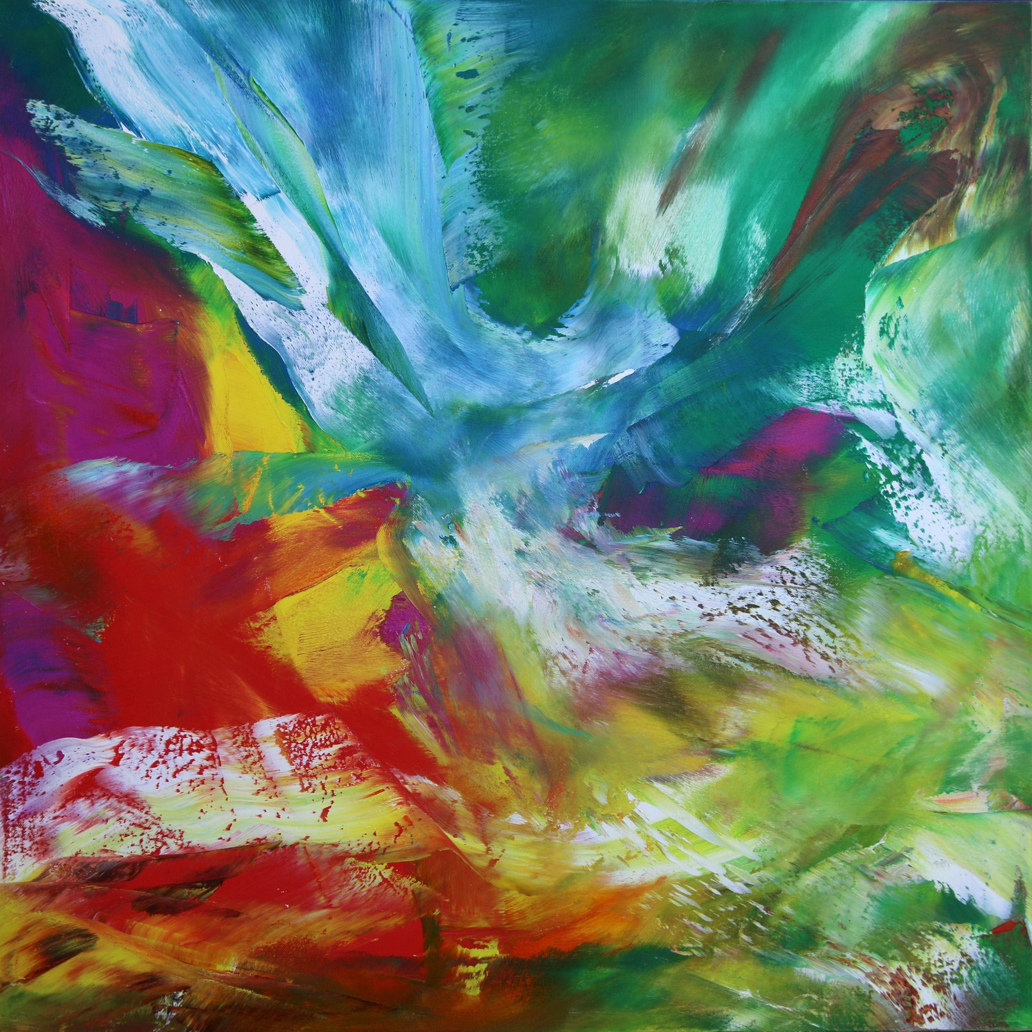 Sheryl Tempchin Abstract Painting - I'll Fly Away, Painting, Oil on Canvas