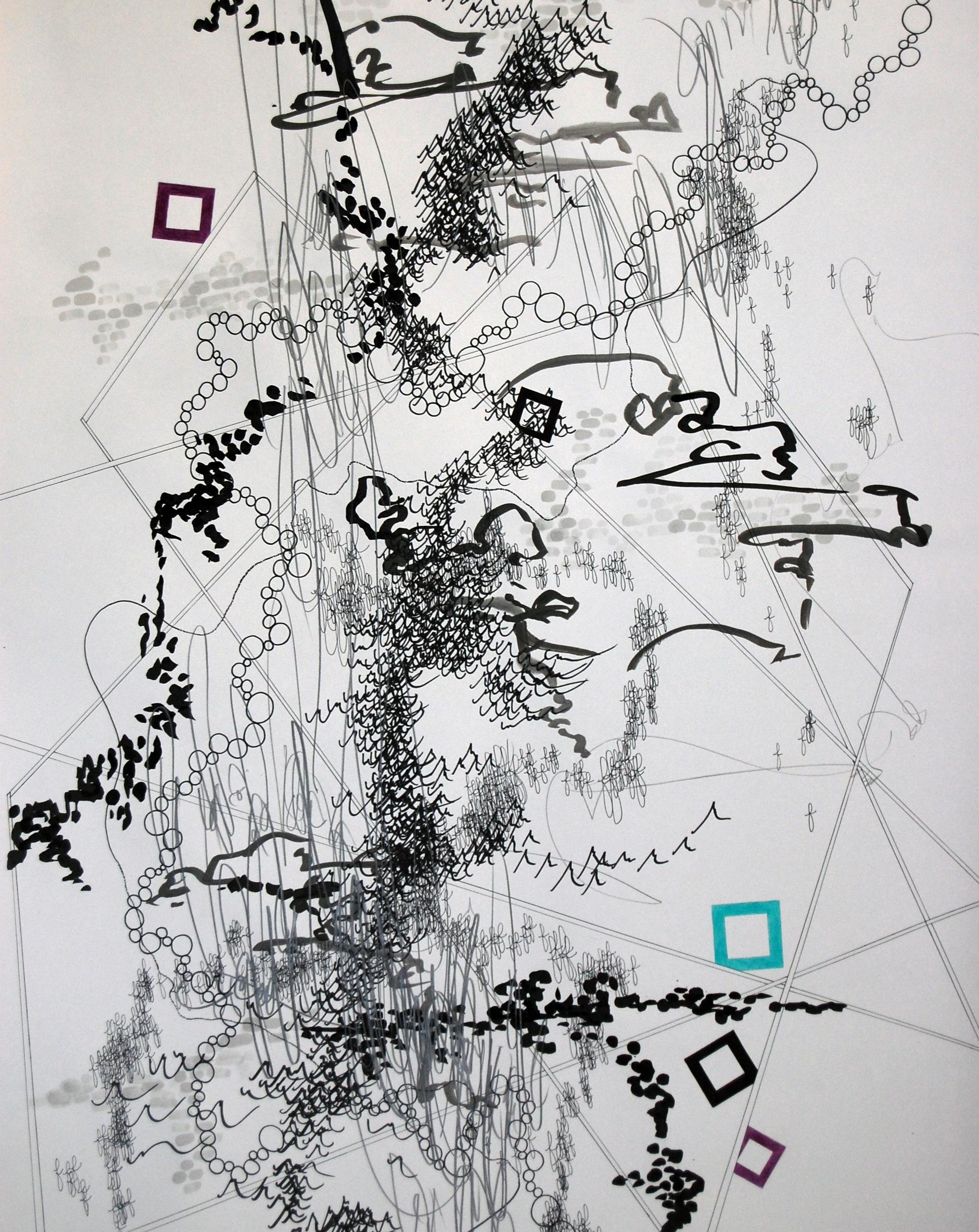 Passing Through, Drawing, Pen & Ink on Paper - Art by Allison Long Hardy