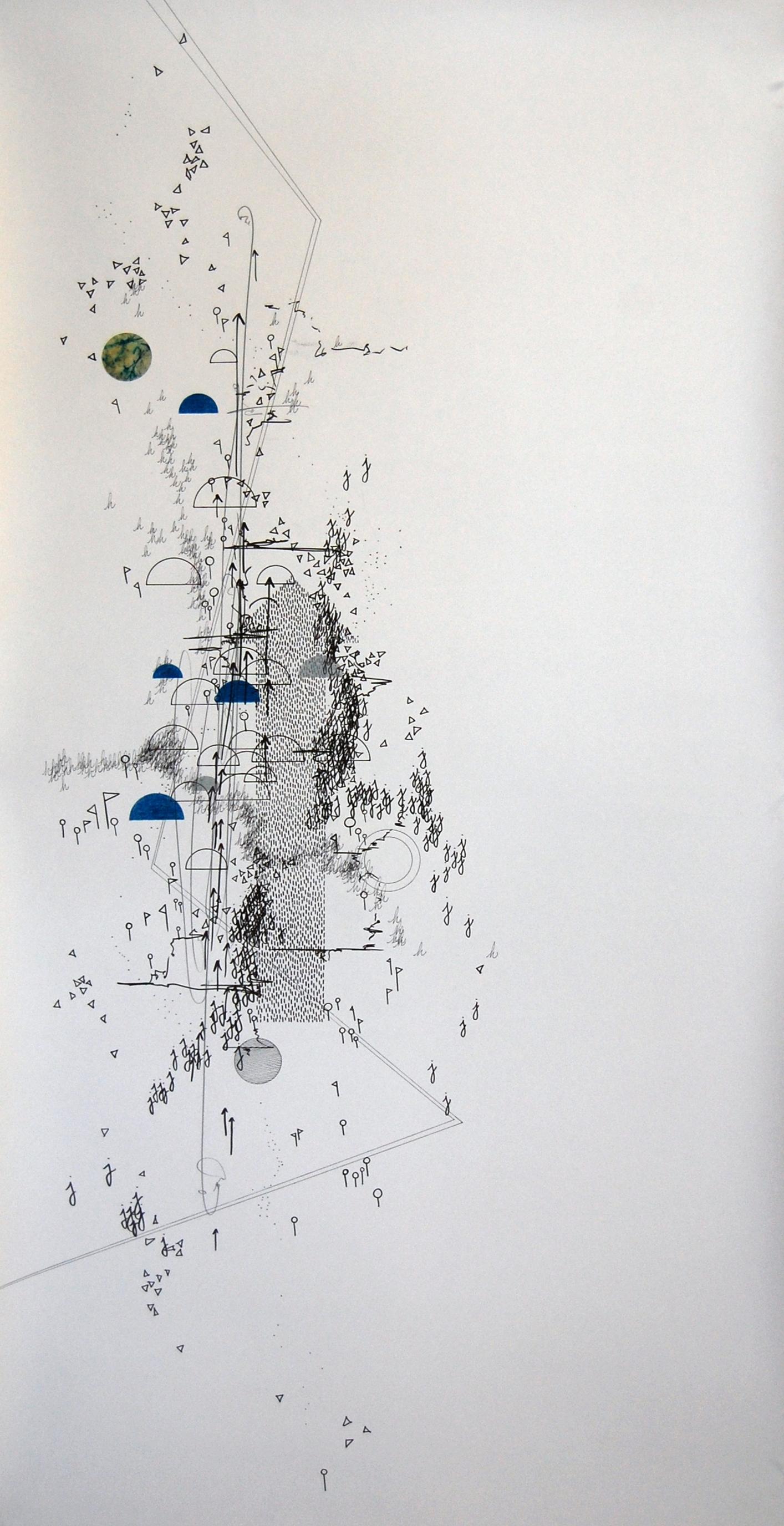 Allison Long Hardy Abstract Drawing - Going Up, Drawing, Pen & Ink on Paper