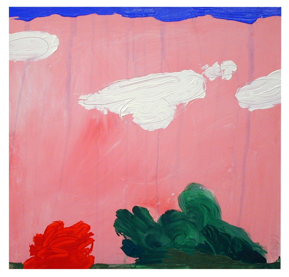 paesaggio rosa, Pittura, Acrilico su tela - Painting di Edward Zelinsky