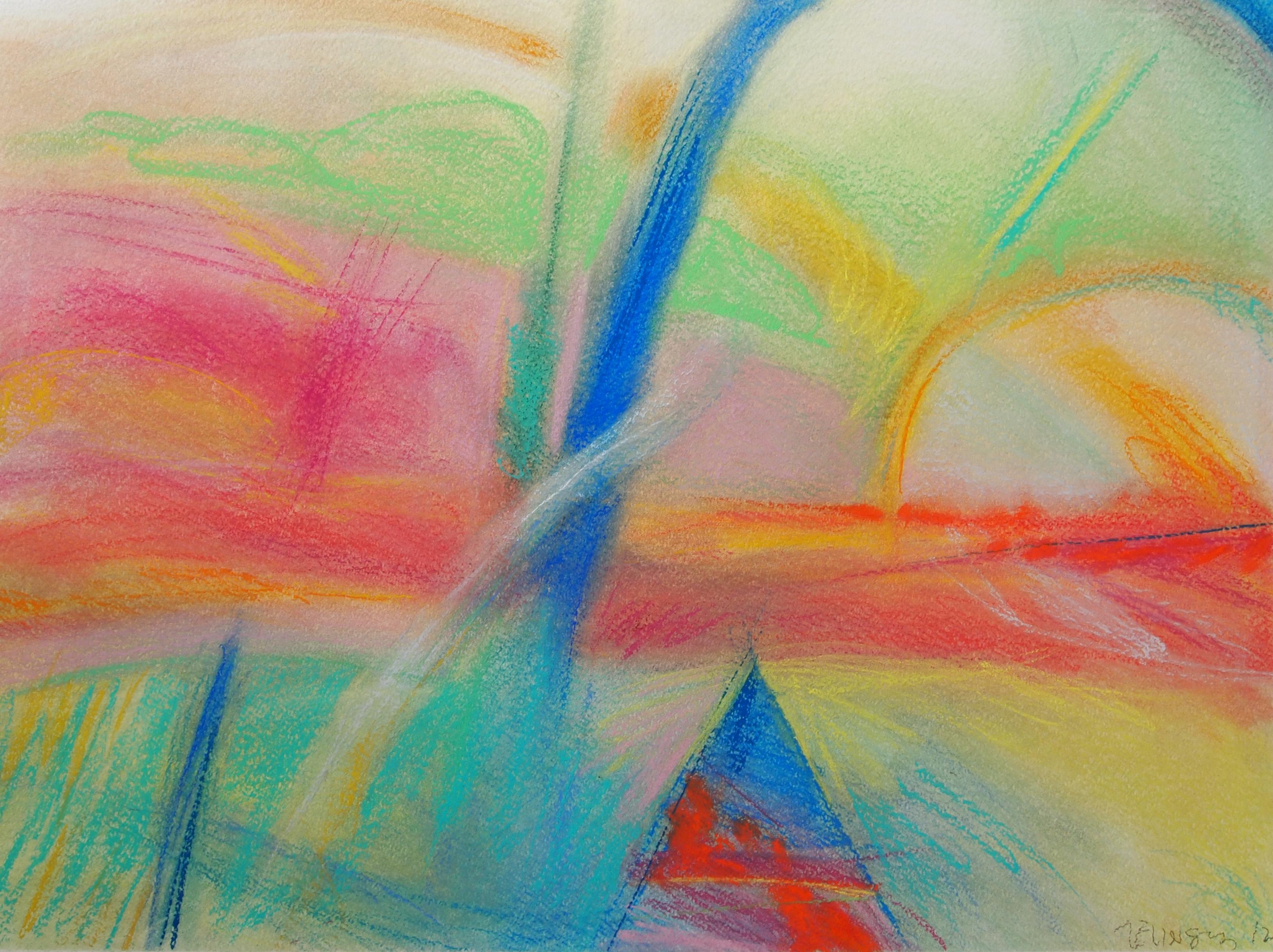 Edward Zelinsky Abstract Drawing - landscape 17, Drawing, Pastels on Paper