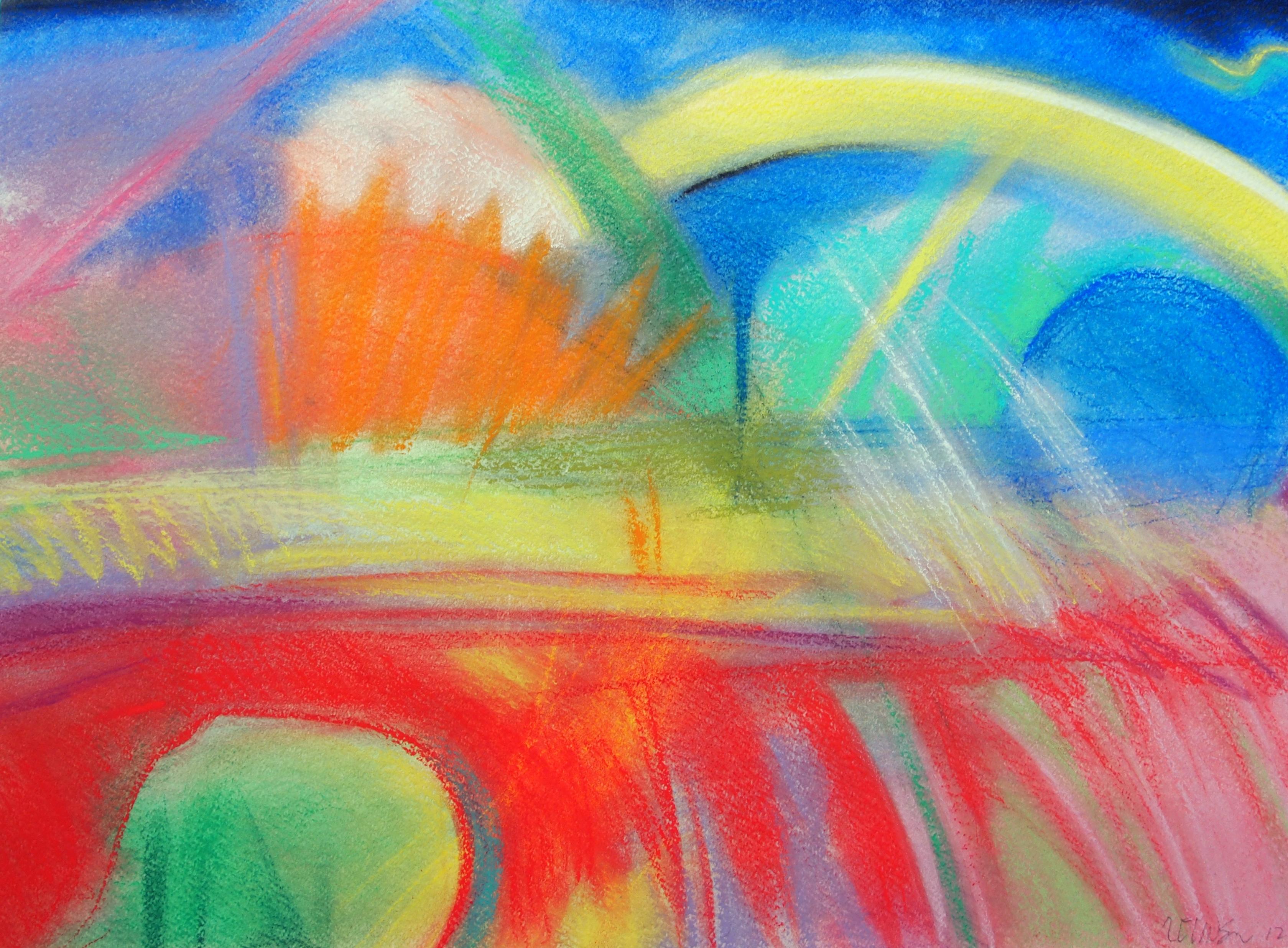 Edward Zelinsky Abstract Drawing - landscape 11, Drawing, Pastels on Paper