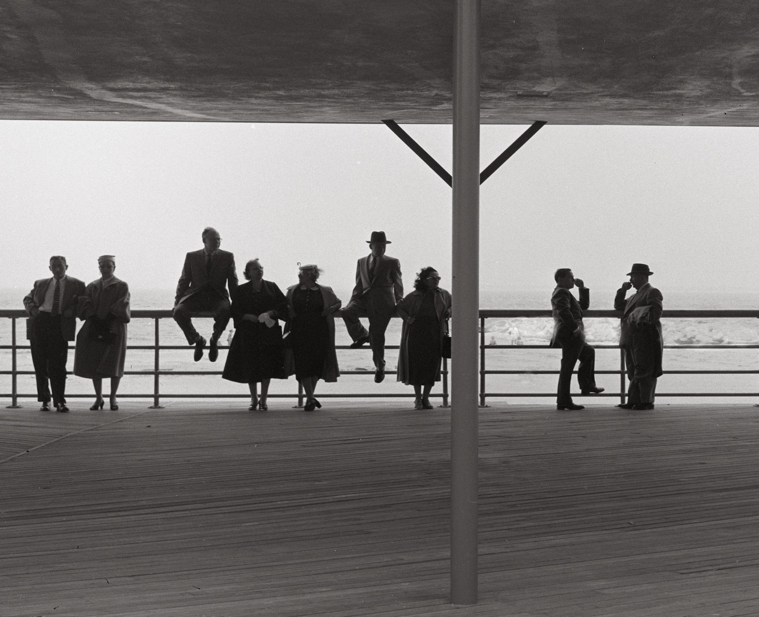 Norman Lerner Black and White Photograph - Brighton Beach Pavilion, Photograph, Archival Ink Jet