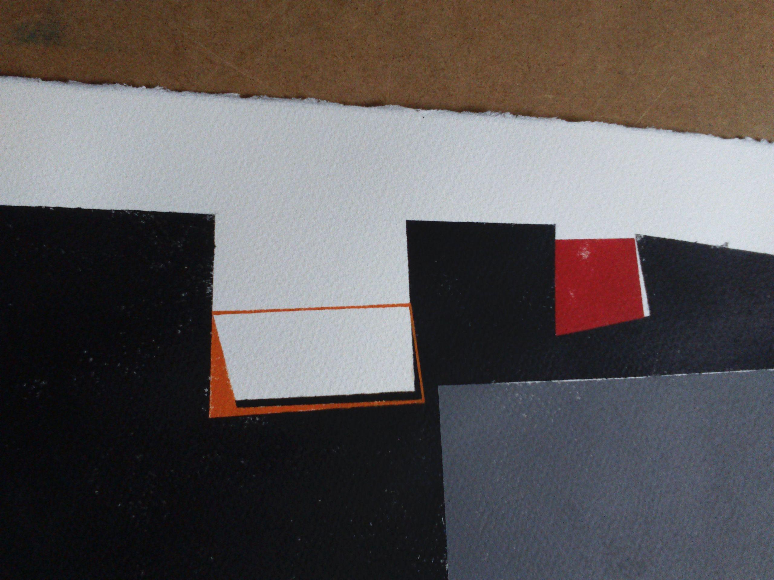 Original artwork, acrylic on 300 gsm paper 100x71x0.1 cm. Unframed    Geometry mixed with minimal forms in acrylic on paper. :: Painting :: Abstract :: This piece comes with an official certificate of authenticity signed by the artist :: Ready to
