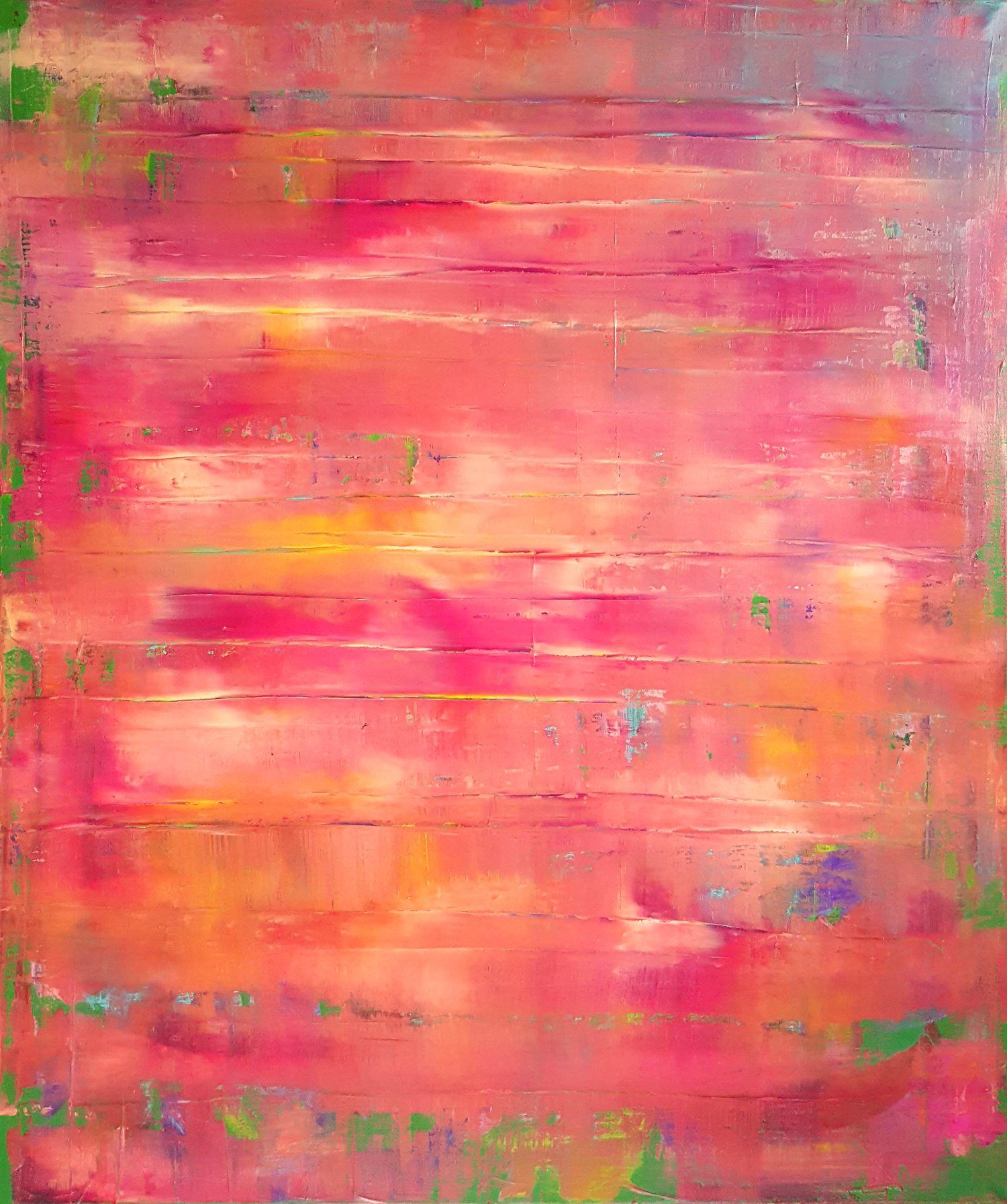 Abstract Painting di Ivana Olbricht - Il sole nell'erba - Quadro astratto XL, Pittura, Acrilico su tela