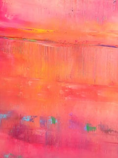 The Sun in the grass - XL abstract painting, Painting, Acrylic on Canvas