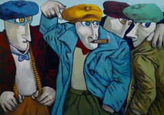 Conspirators perturbed, Painting, Oil on Canvas