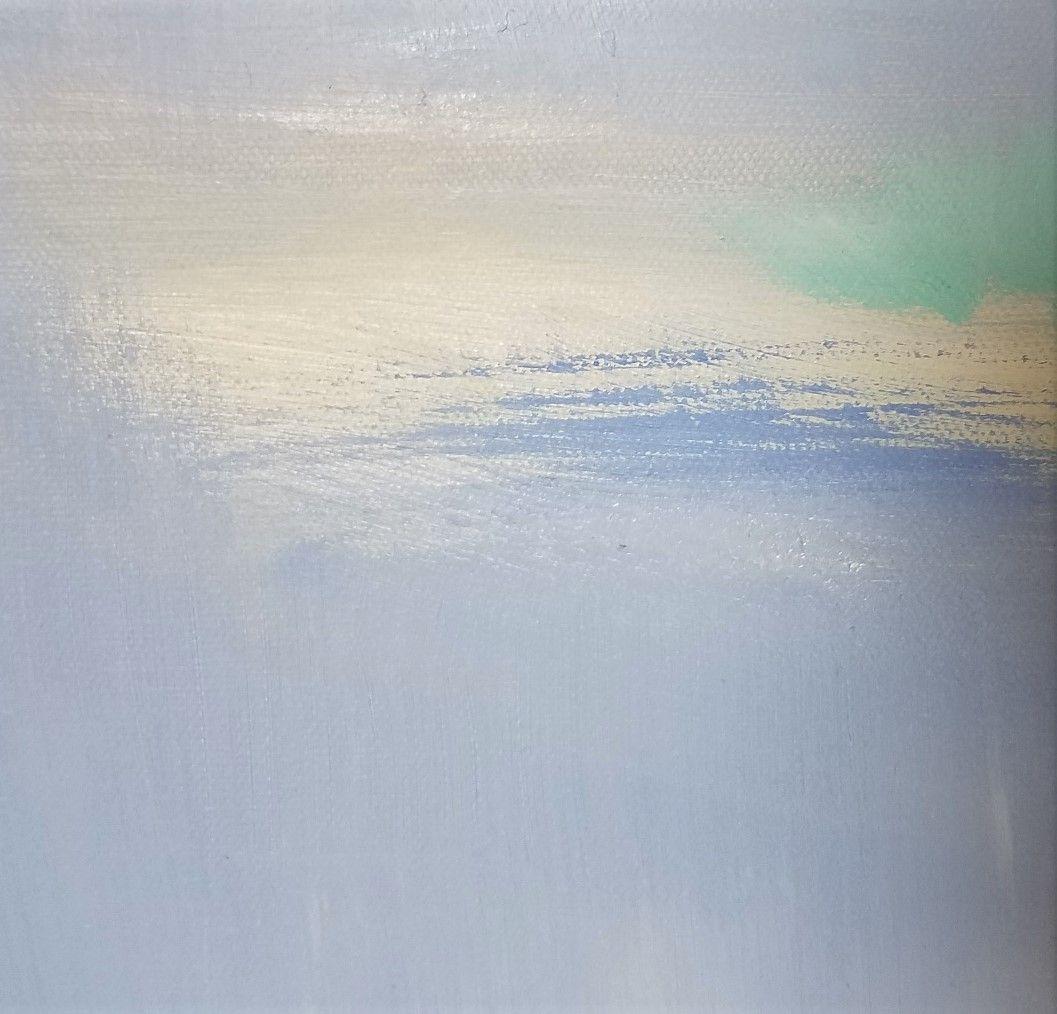 Pensieri emergenti, Pittura, Olio su tela - Abstract Painting Blu di Christine Frisbee