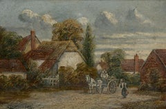 Albert Everard Read (1872-1919) - Signed and Framed Oil, Rustic Village Scene