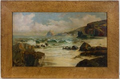 Antique Hampden Alfred Minton (1854-1934) - Late 19th Century Oil, The Cornish Coast