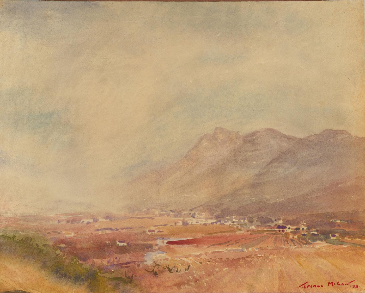 Terence John McCaw (1913-1978) - Signed 1974 Watercolour, South African Mountain 1