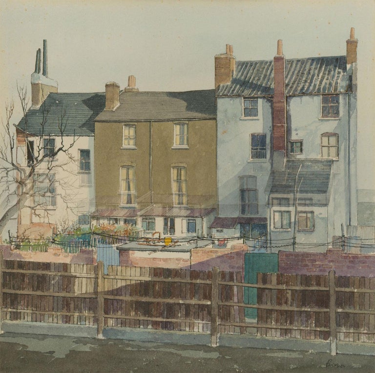 Paul Bisson - Paul Bisson (b. 1938) - Signed Watercolour, Terraced ...